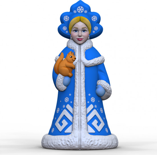 Игрушка-раскраска «Снегурочка с белочкой»