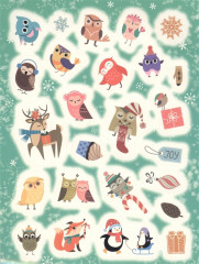 100 наклеек. Самые зимние наклейки - Фото 1