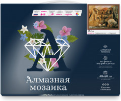 Алмазная мозаика 3D с нанесенной рамкой «Пума» - Фото 2