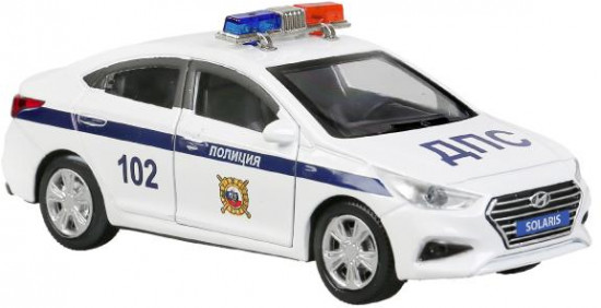Машина металлическая «Hyundai Solaris Полиция»