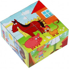 Набор из кубиков «Синий трактор» - Фото 1