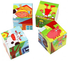 Набор из кубиков «Синий трактор» - Фото 3