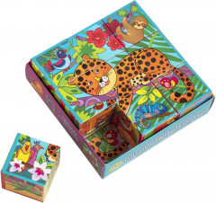 Умные кубики в поддончике. 9 штук. Пятнистый леопард - Фото 1
