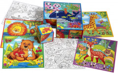 Умные кубики в поддончике. 9 штук. Пятнистый леопард - Фото 2