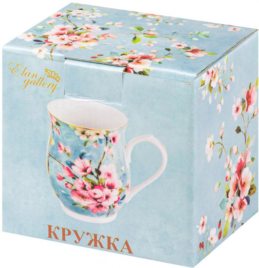 Кружка-бочонок «Яблоневый цвет на голубом»