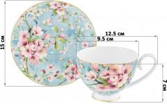 Чайная пара «Яблоневый цвет на голубом» - Фото 1