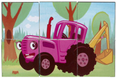 Набор кубиков «Синий трактор» - Фото 2