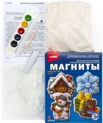 Набор для изготовления магнитов из гипса «Новогодняя сказка» - Фото 1