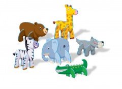 Мягкие объемные пазлы «Зоопарк» (19 элементов) - Фото 1