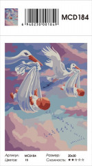 Картина по номерам «Аисты с младенцами» - Фото 1