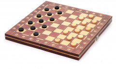 Игра настольная 3 в 1 «Шашки, шахматы, нарды» - Фото 2