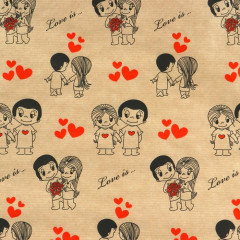 Бумага упаковочная «Любовь это...» - Фото 1