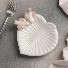 Блюдо сервировочное «Голубки на листочке» - Фото 1