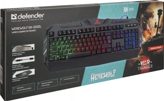 Клавиатура игровая Defender Werewolf GK-120DL