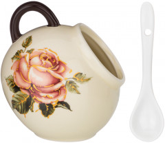 Солонка с ложкой «Корейская роза» - Фото 1