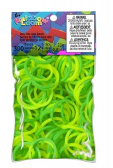 Силиконовые резинки для плетения браслетов, желто-зеленый неон - Фото 1