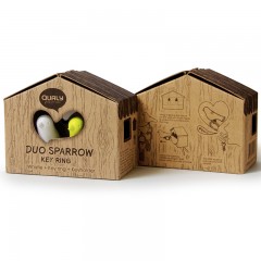 Держатель + брелок для ключей двойной «Sparrow», белый/оранж - Фото 3