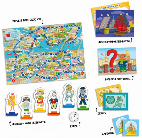 Игра настольная «Пешком по Петербургу»