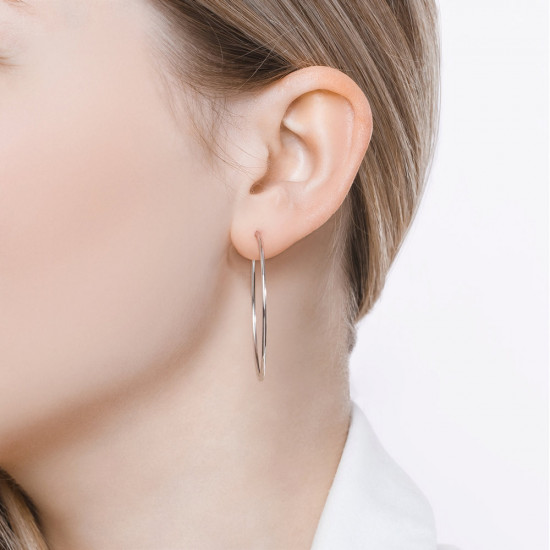 Серьги конго из серебра