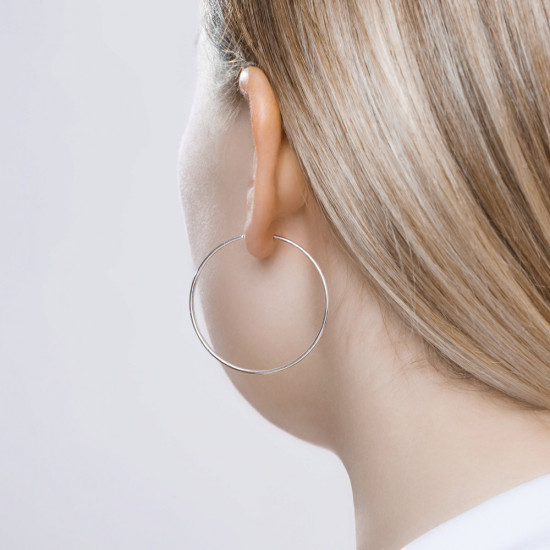 Серьги конго из серебра