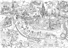 Москва. Гигантская напольная раскраска-плакат - Фото 1