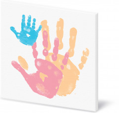 Набор для изготовления отпечатков ручек и ножек «Лапочка. Мама, папа и я» - Фото 1