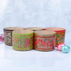 Форма бумажная для маффинов и куличей «Хохлома» - Фото 1