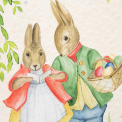 Скатерть «Акварельные зайцы» - Фото 2