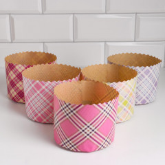 Форма бумажная для маффинов и куличей «Клетка» - Фото 2