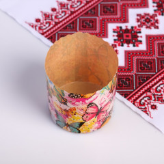 Форма бумажная для кекса, маффинов и кулича «Бабочки цветные» - Фото 1