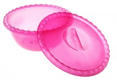 Миска с крышкой «Фазенда» (3 л), малиновая - Фото 1