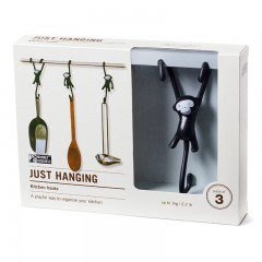 Кухонные крючки «Just hanging» (3 шт), черные - Фото 3