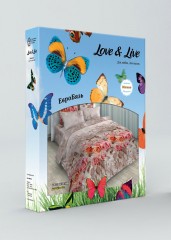Комплект постельного белья «Love & Live»  (рис. 025, 1,5-спальный, бязь, 2 наволочки 70х70) - Фото 2