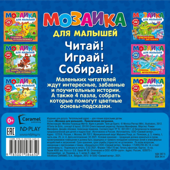 Книга-пазл «Приключения лягушонка»