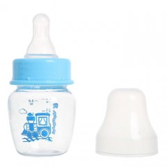 Бутылочка для кормления «Паровозик» (60 мл) с силиконовой соской, цвет: голубой - Фото 1