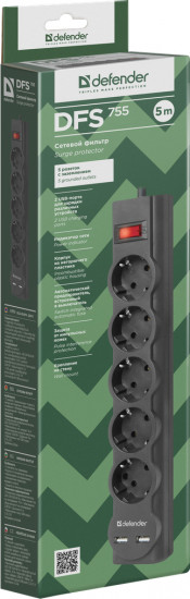 Фильтр сетевой Defender DFS 755