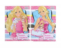 Картон белый «Barbie», 10 листов, в ассортименте - Фото 1