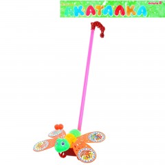 Каталка «Бабочка» на палочке, цвета в ассортименте - Фото 1