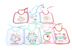 Набор нагрудников «Неделька» из клеенки, на завязках - Фото 1