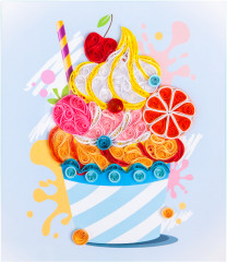 Квиллинг-панно «Десерт» - Фото 1