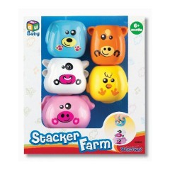 Игрушечная пирамидка из пяти зверушек - Фото 1