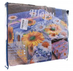 Двустороннее стеганое покрывало из искусственного шелка «Гранд-Шарм» (рис. 528, 1,5 спальное, размер 150х220) - Фото 1