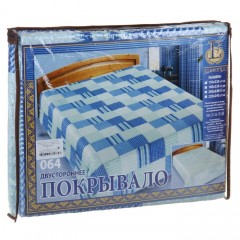 Двустороннее стеганое покрывало из искусственного шелка «Elegant» (рис. 064, евро, размер 200х220) - Фото 1