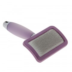 Пуходерка с эргономичной гелевой ручкой, 18 х 11 см + щеточка для чистки пуходерки - Фото 1