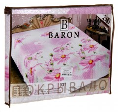 Стеганое покрывало из искусственного шелка «Baron» 3D (рис. 031, евро, размер 200х220) - Фото 1