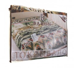 Стеганое покрывало из искусственного шелка «Baron» 3D (рис. 2386, евро, размер 200х220) - Фото 1