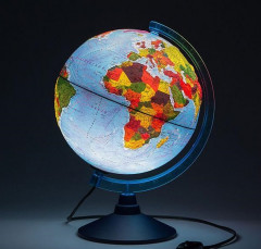 Глобус «Физико-политический рельефный с подсветкой» - Фото 1