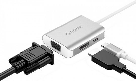 Переходник Orico USB Type-C HDMI VGA