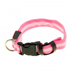Ошейник с подсветкой (38-40 см) 3 режима свечения, розовый - Фото 2