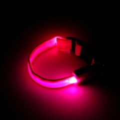 Ошейник с подсветкой (38-40 см) 3 режима свечения, розовый - Фото 3